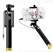 AUX MART Ultra Portable Wired Selfie Stick - Compatible with Samsung Galaxy S3 Neo No Battery Charging Premium & Sturdy Design Best Pocket Sized Cable Monopod RS.289.00