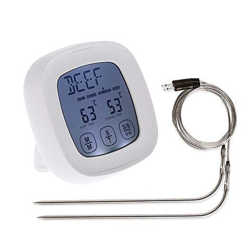 Gazechimp Digital Touchscreen Fleisch Grillen BBQ Thermometer mit Alarmfunktion
