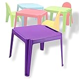 Quadratischer Stapel Kindertisch lila