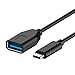 Produktbild USB-C Adapter, Rankie 1 meter USB-C 3.1 auf USB-A 3.0 Adapter für USB Type-C Geräte, einschließlich MacBook, Chromebook Pixel, Nexus 5X, Nexus 6P, Nokia N1 Tablet und mehr (Schwarz)