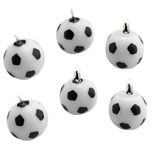 Preisvergleich Produktbild Set 6 Kerzen "Fussball"