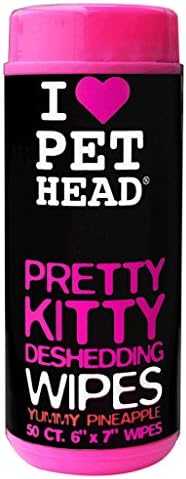Pet Head Pretty Kitty Wipes Pineapple De Shed 50pk Cat Shampoo Grooming