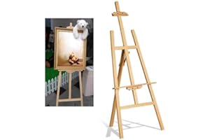 SIKY 175CM Portable Painting Tripod Artist Easel - Pine Wood - Adjustable Art Studio Display - A-Frame Lightweight Easel for Artists