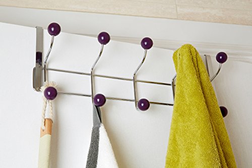 Premier Housewares Türgarderobe, 10 Haken violett - 5
