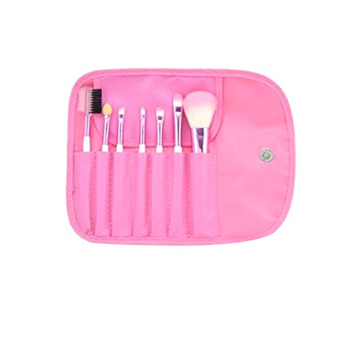 7pcs Makeup Brush Set Tools Makeup Toiletry Kit Wool Brand Makeup Brush Set Case Pink