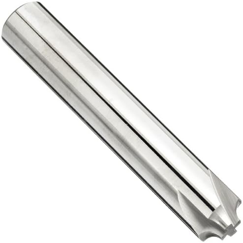 Melin Tool RCMG-M-M Carbide Corner Rounding End Mill, Metric, Uncoated (Bright) Finish, Non-Center Cutting, 0 Deg Helix, 4 Flutes, 89mm Overall Length, 4mm Cutting Diameter, 16mm Shank Diameter