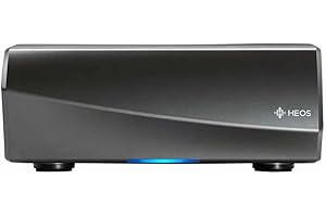 Denon HEOS AMP Amplificateur sans Fil 2X 100W avec HEOS Built-in, Dolby Digital, Entrée USB - Argent