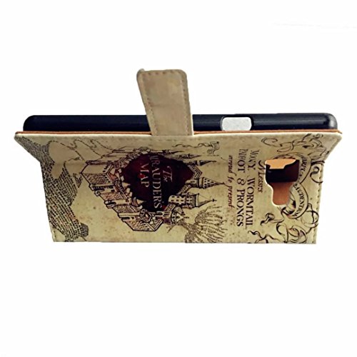 MUTOUREN Samsung Galaxy A5 (2016) Drucken 2 in 1 Brieftasche Bumper Slim-Schutzhülle Tasche mit Karten- / Geldscheinfach PU Leder Handyhülle Schutzhülle Magnetverschluss Kunstleder Flip Case Tasche Hülle Schutz Etui Schale + Eingabestift – Schloss - 4