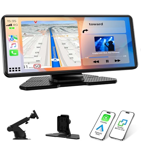 Volam Schermo Carplay Auto con AppIe CarPlay e Android Auto Wireless da 6,86 Pollici Display IPS Touchscreen con Mirror Link GPS per Siri e G00gle Assistant Bluetooth 5.0 AUX FM Adatto a Molti Modelli