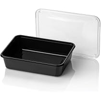 Lot De 100 Récipients Repas KURTT 1000 Ml - Réutilisables, Micro-ondes Et Lave-vaisselle (Noir)