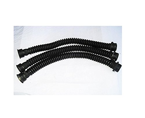Gummischlauch f .Gasmasken, 40mm Gewinde, 3 stk Rubber ,Fetisch Larp, Black Style