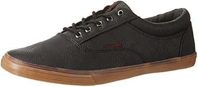 JACK & JONES Jfwvision Pu Anthracite, Sneakers Basses Homme, Noir (Anthracite), 41 EU