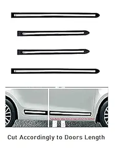 Jeet Enterprises Car Door Side Biding with Chrome Universal Strip (Set of 4) for Honda Accord
