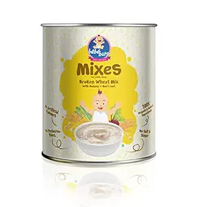 Bebe Burp Baby Food Mix Broken Wheat Porridge with Banana & Beetroot - 180 gm