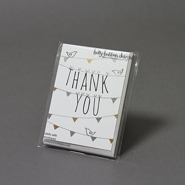 Thank You Cards 8pk by Belly Button - Birds on Bunting