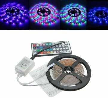 7 ~ 12 Days [Free Delivery] 3528 RGB 300LED 5 M LED Strip Light + 44 Key IR Remote Control 12 V 2 A//5 M 300LED 3528 RGB LED Light Strip + 44 Key IR Remote Controller 12 V 2 A