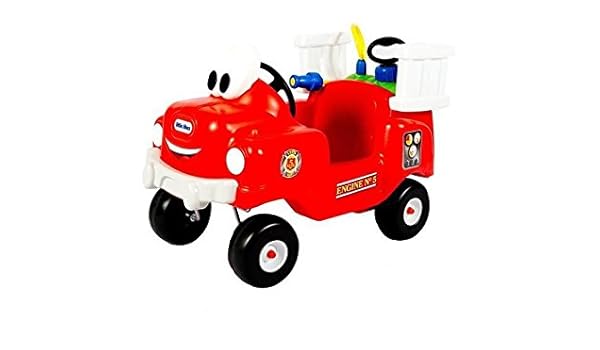 little tikes spray & rescue fire truck foot to floor ride on