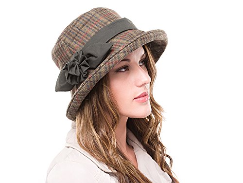 Ladies Wool Tweed Fashion Style Winter Casual Cloche Hat Roxy DT11