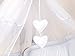 LUXURY BABY COT/BED CANOPY DRAPE-BIG 485cm MOSQUITO NET NURSERY BEDDING + HOLDER (White)