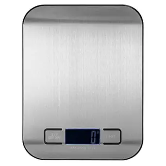 Sharp Choice Digital Kitchen Weighing Scale & Food Weight Machine for Diet, Nutrition, Health, Fitness, Baking & Cooking (5Kgs, Stainless Steel)