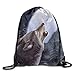 Produktbild Moon Wolf Fenrir Portable Sack Bag, Drawstring Backpack, Sport Bag, Drawstring Bag for Men Women, Sport, Travel, Home, Gym, Outdoor, Activity (16.9 14.2 Inch)
