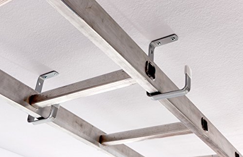 Wandhaken + Decke / 2 Stück / H x T = 205 x 185 mm / weißaluminium - 2