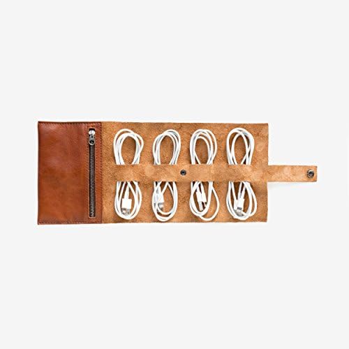 This Is Ground Genuine Leather Cordito: Cord Organizer for Tech Accessories – 100% Real Italian Leather – Cord Management System For Professionals, Students and Travelers