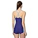 Maine New England Womens Blue Geometric Trim Moulded Cup Tankini Top 14
