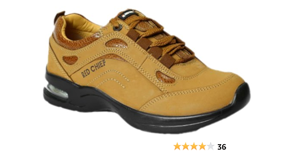 red chief camel leather casual shoes