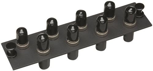 Allen Tel Products GBST-8SM ST Adapter, Single Mode Zirconium Ceramic Sleeve, Fiber Optic Loaded Mounting Panel, 8-Pack