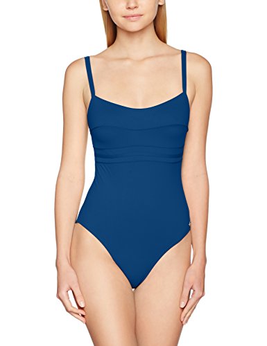 Haute pression D1001-Traje de baño de una Sola Pieza Mujer Azul (Bleu C02) 38 (Tallas De Fabricante: 38)