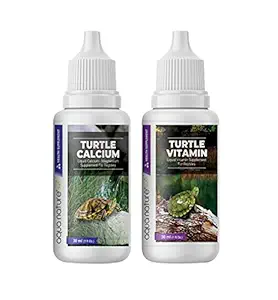 AquaNature Special Combo Turtle Vitamin & Turtle Calcium Health Supplement 30ml Each