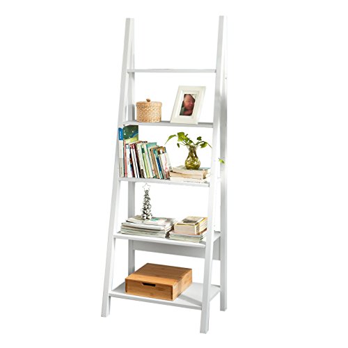 SoBuy® Estanterias librerias,Estanterias de diseño,Estantería de Esquina,Blanco,FRG61-W, ES
