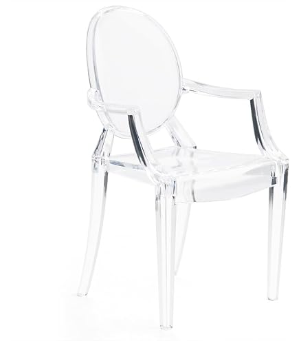 Mini Chaise Transparent 1/6 – Fauteuil Plastique Réaliste Pour Maison De Poupée, Échelle 1/6, Meuble Moderne Salon Ou Chambre Poupées