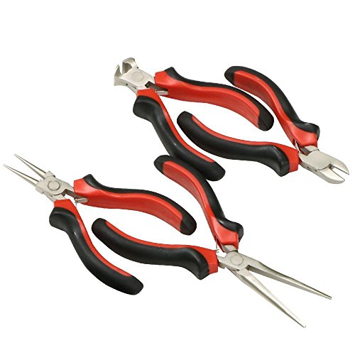 Yahee 8tlg Feinmechaniker Mini Zangen Set Schmuck Zangen Modellbau mit Werkzeugtasche - 5