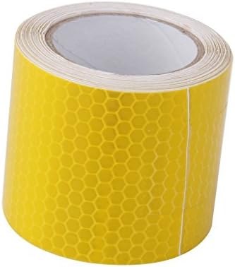 Lyuboov 3Mx5cm Reflective tape Self-adhesive night reflector strips warning tapes (yellow)