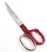 SUPER SHARP 3.5" Professional Finger Toe Nail Scissors Stainless Steel Manicure CURVED/STRAIGHT Scissors (Red)