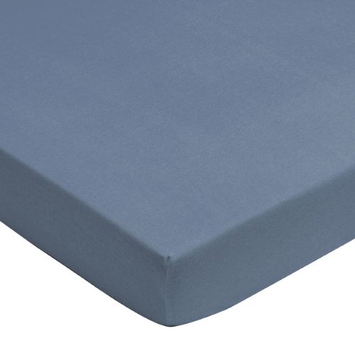 Jollein 511-527-00012 Fitted Sheet Jersey (75 x 150 cm, Blue)