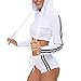 Produktbild ABsoar Kapuzenpullover Damen Sweatshirt Set Frauen Sweatshirt Tops + Kurze Sportbekleidung Pullover Hoodies Casual Sets Sportshirt