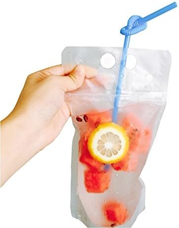 KiHomy 5.2''9.1'' 8mil Heavy Duty Hand-held Translucent frosted Reclosable Zipper Stand-up Heat-proof Plastic Pouches Bags with 1.5'' Bottom Gusset, Case of 50