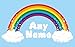 Personalised Rainbow Wall Art. Choose any name vinyl sticker 3 sizes, full colour decal (Large: 100cm x 54cm)