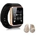 Premium Design Oppo Neo 7 4G Compatible Bluetooth Smart Watch GT08 Phone With Camera and Sim Card & SD Card Support with free Bluetooth Headset (Random Colour) RS.1449.00