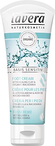 lavera Foot Cream · Organic Macadamia & Healing Clay · Quickly Absorbed · Organic Skin Care ? Natural & Innovative Cosmetics ? 75ml