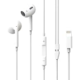 KODAK iPhone/iPad i&ccedil;in dahili mikrofonlu 210+ kulak i&ccedil;i kulaklık, Lightning bağlantısı, entegre kontroller, y&uuml;ksek kaliteli s