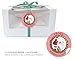 Produktbild 12 CUPCAKE PATISSERIE BIO BOXEN + 24 AUFKLEBER: 12 Boxen Sichtfenster Aufbewahrungsbox • 24 Sticker WEIHNACHTSMANN ROSA • Flach liegend geliefert faltbar • L 13cm x B 11cm x H 8cm