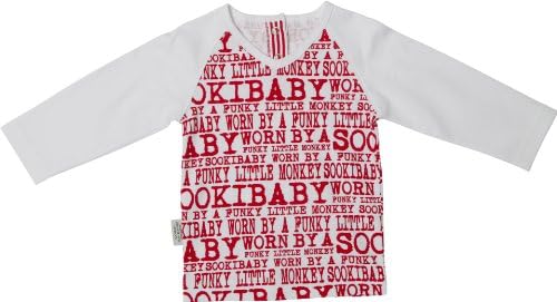 SOOKIUnisex Baby Lifestyle Funky Monkey Long Sleeve Tee Red Size 2 18-24 Months