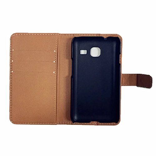 MUTOUREN Samsung Galaxy J1 (2016) SM-J120 Drucken 2 in 1 Brieftasche Bumper Slim-Schutzhülle Tasche mit Karten- / Geldscheinfach PU Leder Handyhülle Schutzhülle Magnetverschluss Kunstleder Flip Case Tasche Hülle Schutz Etui Schale + Eingabestift – Kaiserkrone - 5