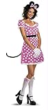 Damen Minnie Maus Kostüm Minnie Mouse Sassy Pink 4-6 Kleid mit Haarband/Ohren