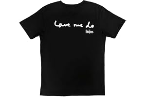 Rock Off officially licensed products The Beatles T Shirt Now & Then Handwritten Nouveau Officiel Homme Noir