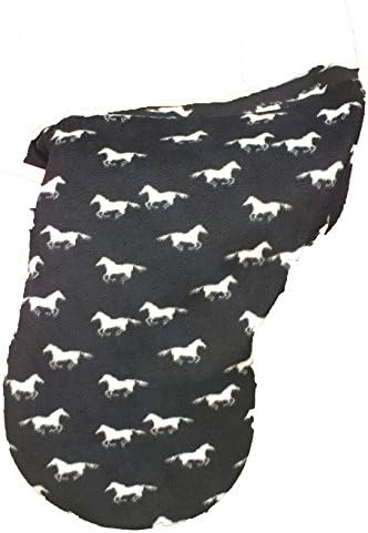 Running Horses Fleece Saddle Cover